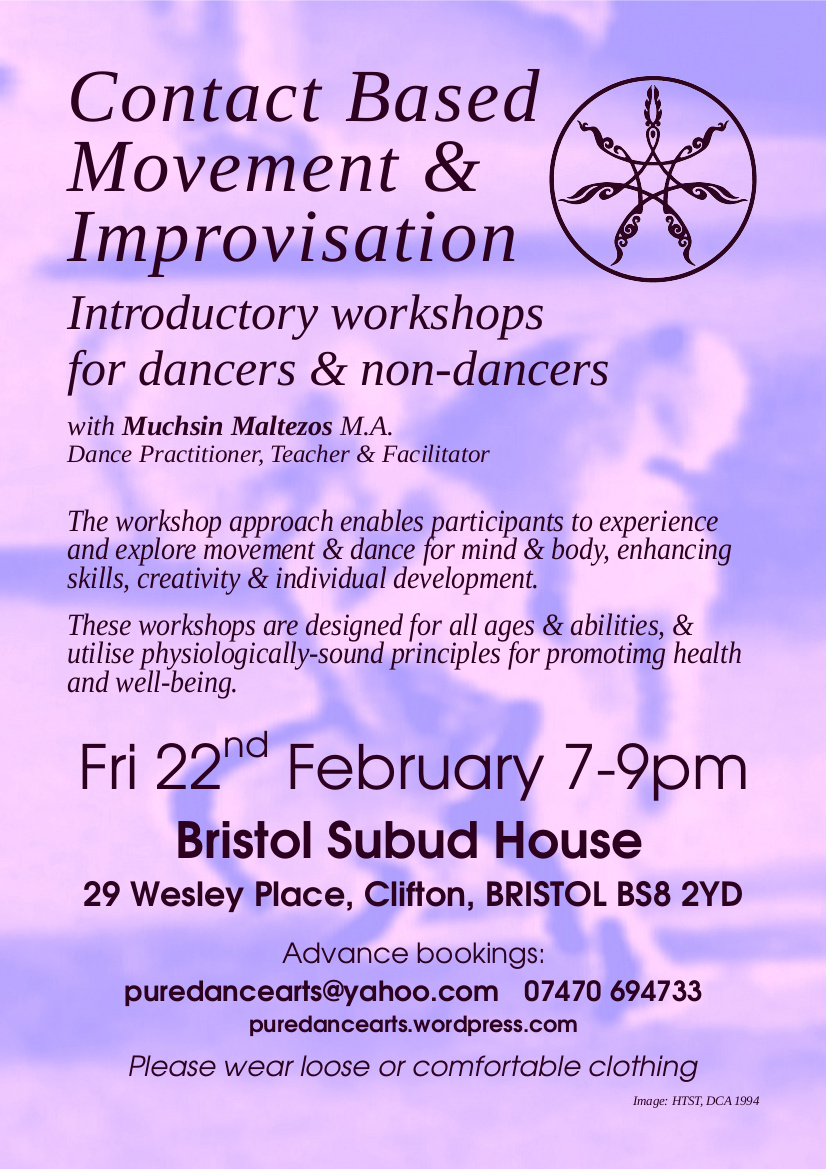 contact based movement & improvisation bristol workshop 22 feb 2019